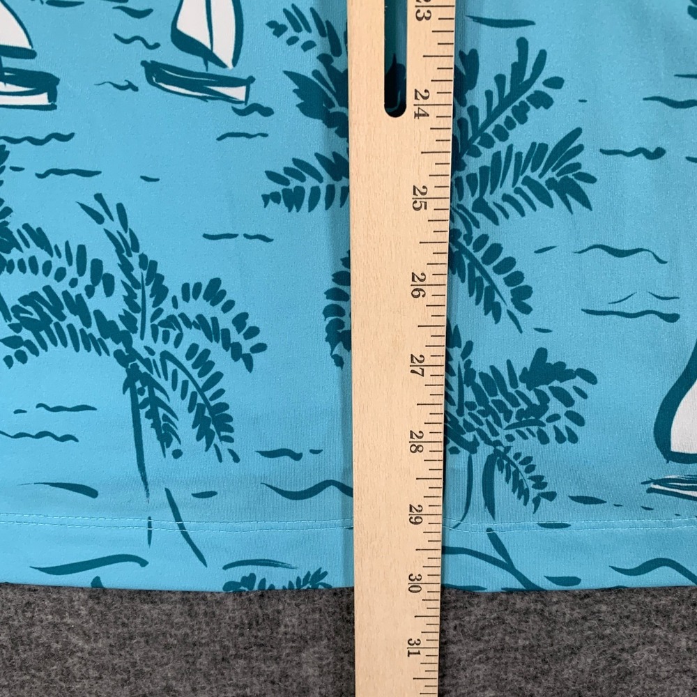 Bad Birdie Polo Men Extra Large Blue Geometric Golf Boat Island Beach - Picture 10 of 12